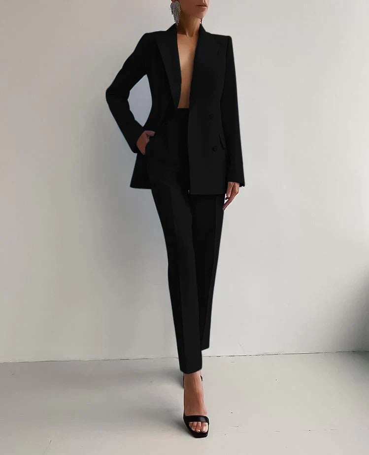 Eleganter Büro Hosenanzug Zweiteiler für Damen | Ideal für Frühling