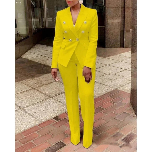 Modischer Zweiteiler mit Blazer und Hosenanzug für Damen | Ideal für Frühling
